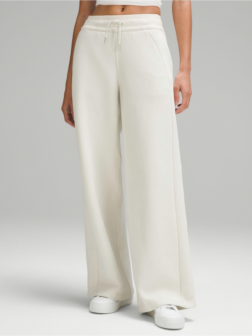 Lululemon Scuba Mid-Rise Wide Leg Pant Bone White Size M